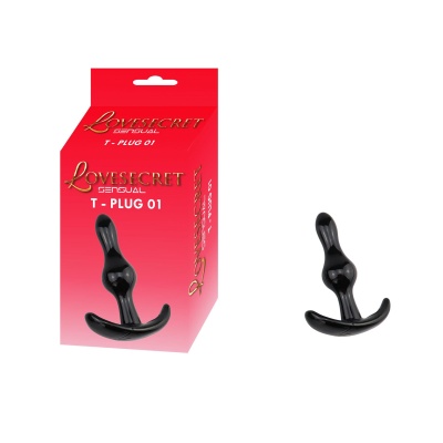 Korek analny T-Plug 01 8,5 cm Czarny - 1 2