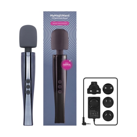 Masażer Dynamite Grey Wand Massager - silikonowa powłoka, elastyczna głowica, 6 prędkości i 7 programów - 12