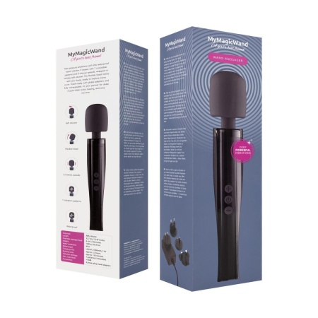Masażer Dynamite Grey Wand Massager - silikonowa powłoka, elastyczna głowica, 6 prędkości i 7 programów - 13