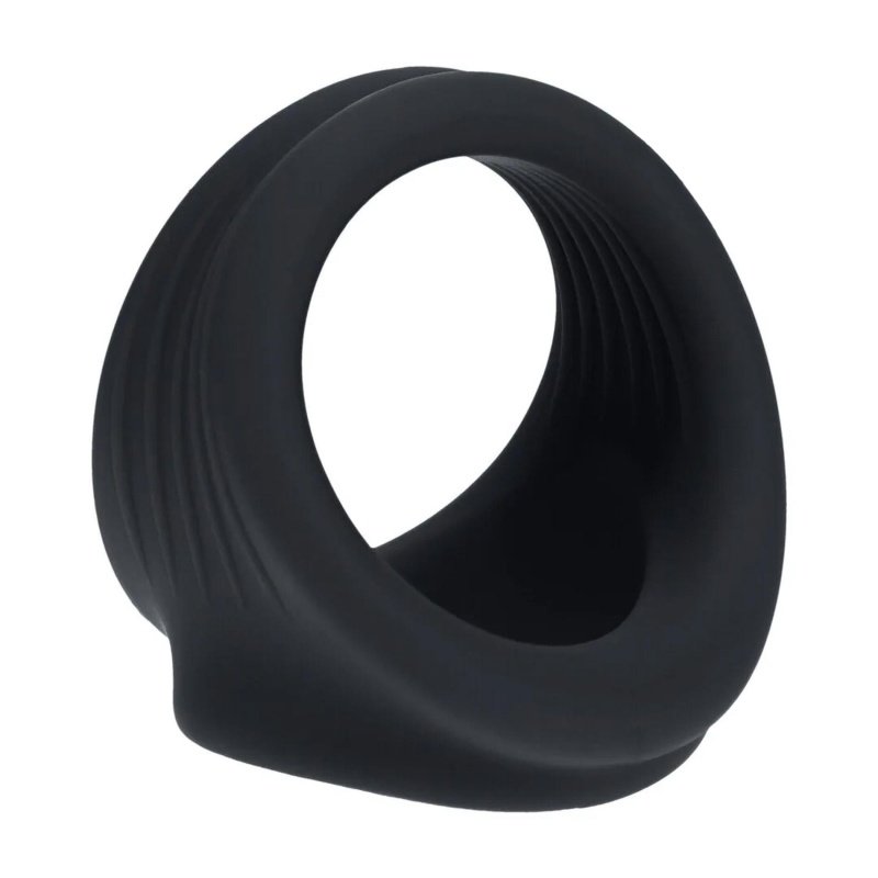 Silicone Cock and Ball Harness - Black - 1
