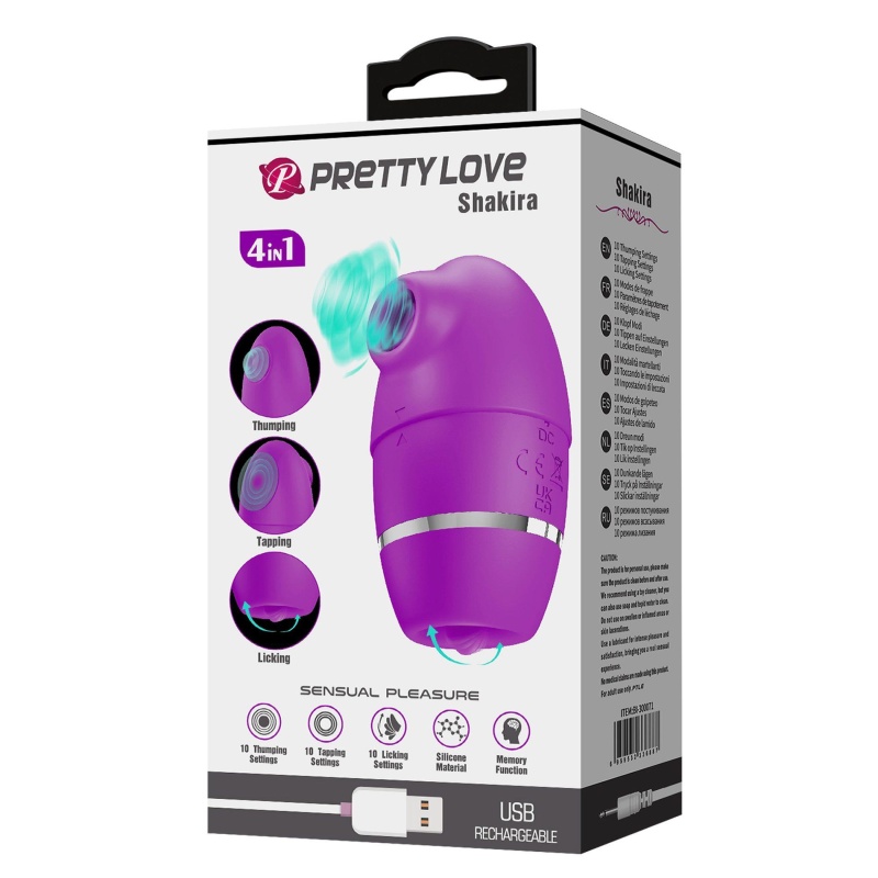 Wielofunkcyjny stymulator łechtaczki Shakira z technologią Thumping, 23 cm - 2