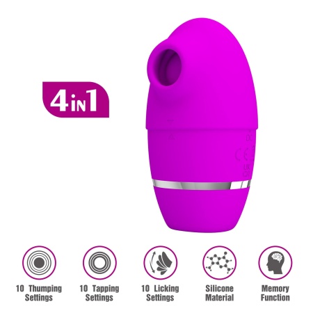 Wielofunkcyjny stymulator łechtaczki Shakira z technologią Thumping, 23 cm - 5