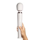 Pearl White - Masażer akumulatorowy typu wand z silikonową głowicą i elastyczną szyjką, 34 cm - 1