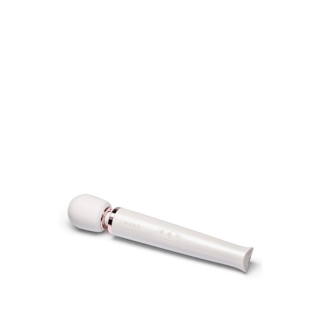 Pearl White - Masażer akumulatorowy typu wand z silikonową głowicą i elastyczną szyjką, 34 cm - 2