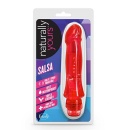 Wibrator Salsa Red - wielobiegowy, zakrzywiony TPE, 17,1 cm - 1