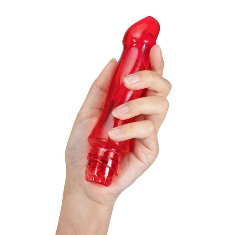 Wibrator Salsa Red - wielobiegowy, zakrzywiony TPE, 17,1 cm - 5