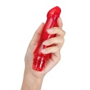 Wibrator Salsa Red - wielobiegowy, zakrzywiony TPE, 17,1 cm - 5