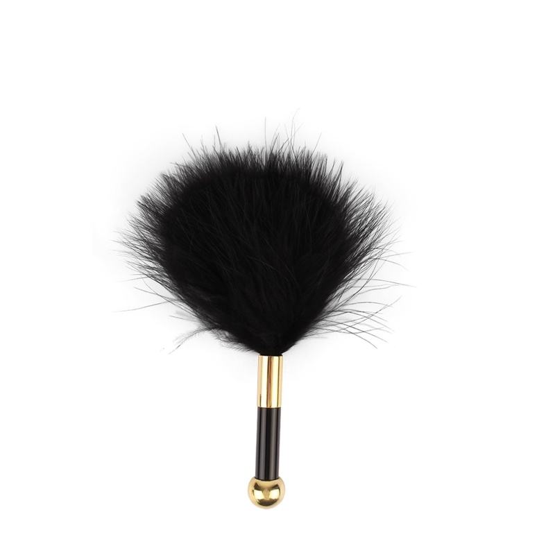 Frisky Feather Tickler - Łaskotka z Piór w Kształcie Serca na Akrylowym Uchwycie ze Stopem Cynku, 15 cm - 2
