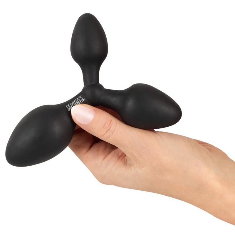 Black Velvets Triple Butt Plug - 6