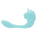 Wibrator do stymulacji punktu G i łechtaczki UNIHORN C-Horse Ocean Peak – silikon, 2 silniki, ruchomy języczek, długość 15 cm, Ø - 3