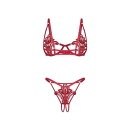 Luise Sublim Red komplet 2-częściowy otwarty S/M - 8