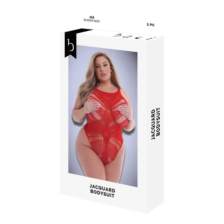 BACI JACQUARD BODYSUIT RED, QUEEN - 1