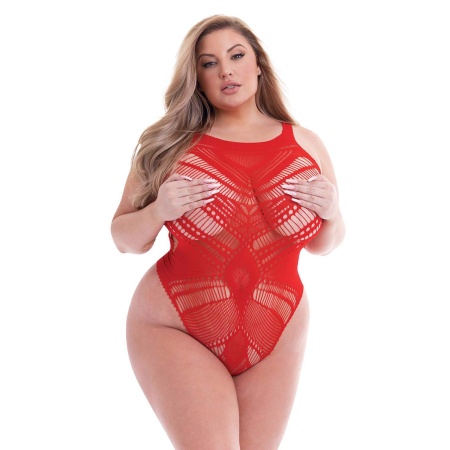 BACI JACQUARD BODYSUIT RED, QUEEN - 2