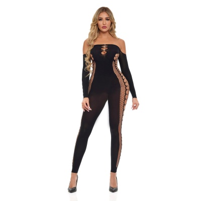 DIAMOND DRIPPIN BODYSTOCKING BLACK - 1