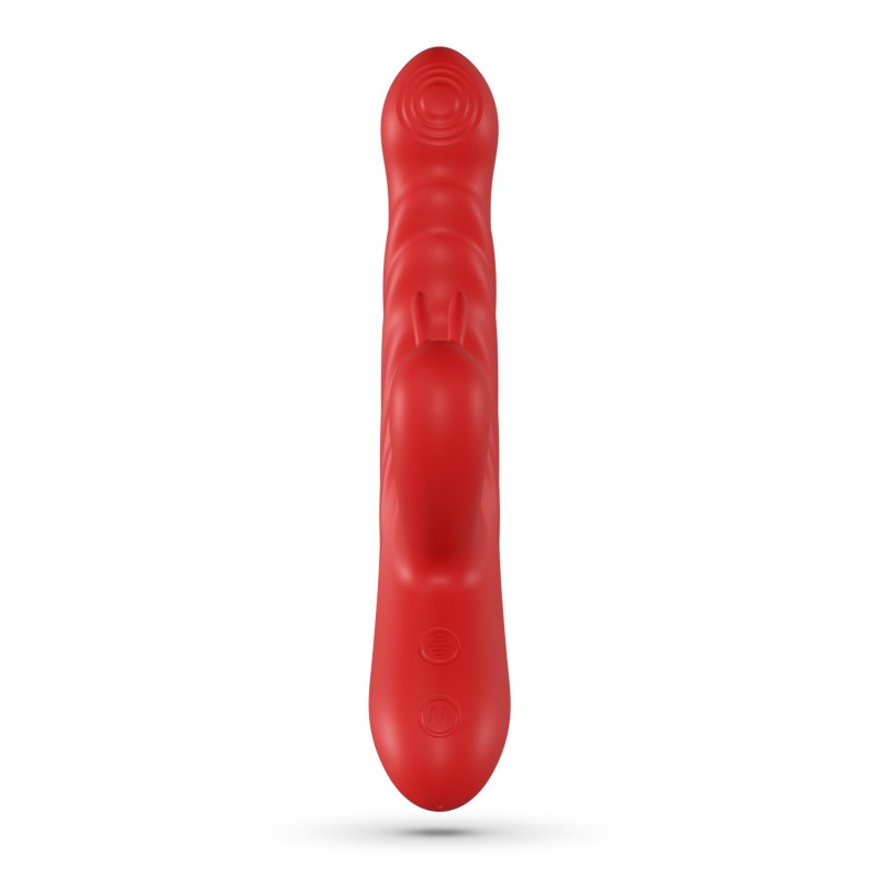Wibrator króliczy Lapin Thrusting 21,5 cm czerwony - 3