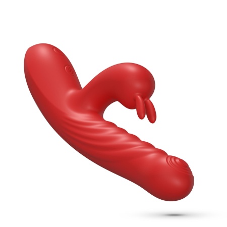 Wibrator króliczy Lapin Thrusting 21,5 cm czerwony - 5