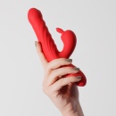 Wibrator króliczy Lapin Thrusting 21,5 cm czerwony - 6
