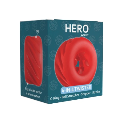 Elastyczny pierścień Hero 4-in-1 Twister Ring TPE 8 cm - 1 2