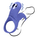 Vibrating Cockring with Clit Stimulation - Tamiya Blue - 2