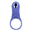 Vibrating Cockring with Clit Stimulation - Tamiya Blue - 5