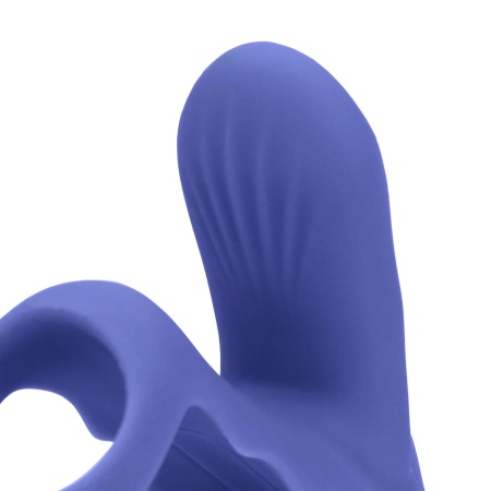 Vibrating Cockring with Clit Stimulation - Tamiya Blue - 6