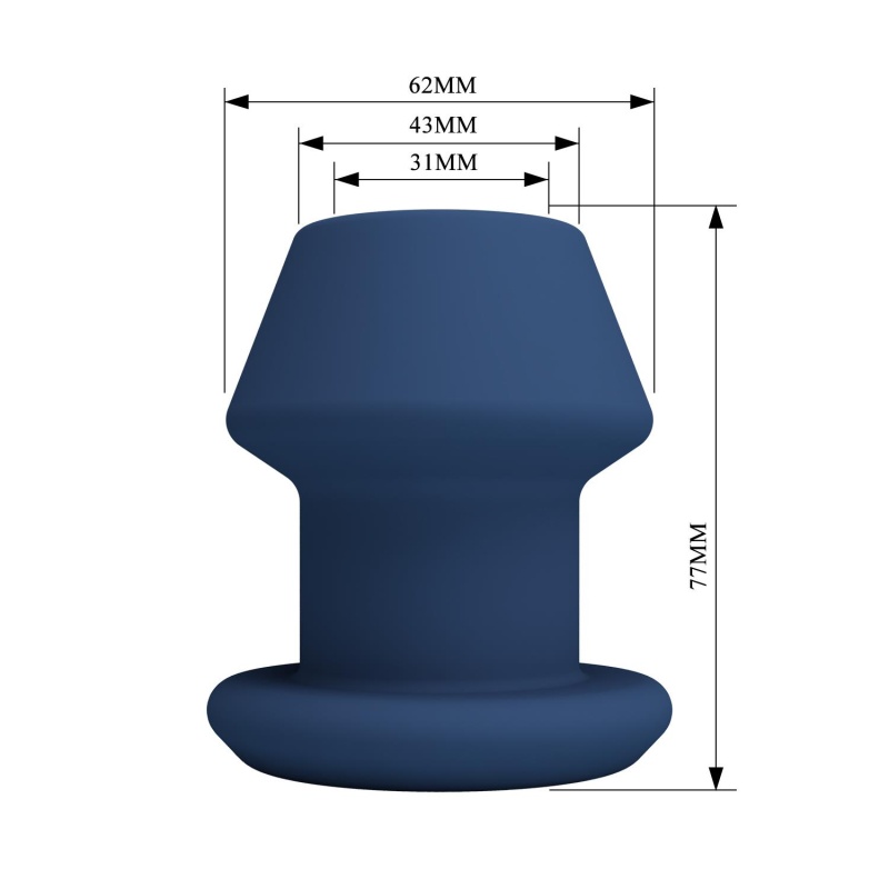 Plug analny Jack z otwartym kanałem - 7,7 cm - 7