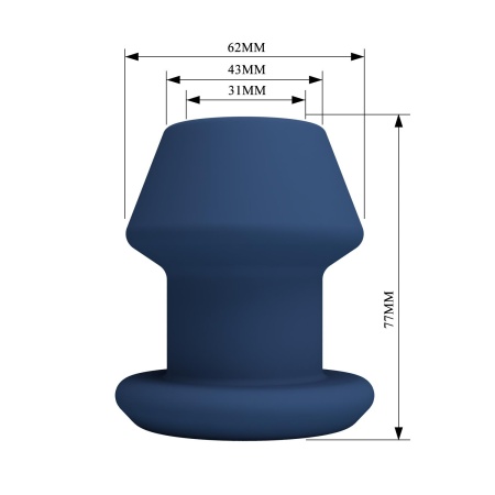 Plug analny Jack z otwartym kanałem - 7,7 cm - 7