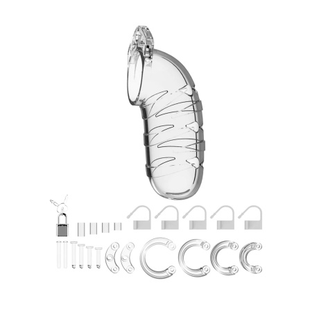 Klatka czystości Model 05 - poliwęglan, regulowane pierścienie i dystanse, długość 14 cm - 3