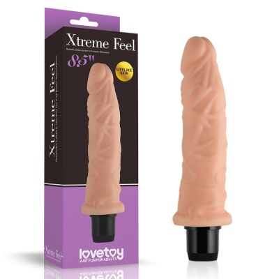 Wibrator Xtreme Feel Cyberskin 19 cm w kolorze cielistym - 1