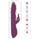 Wibrator typu króliczek JAVIDA-3 z funkcją pchania i rotującymi perełkami, 25-26,3 cm - 3