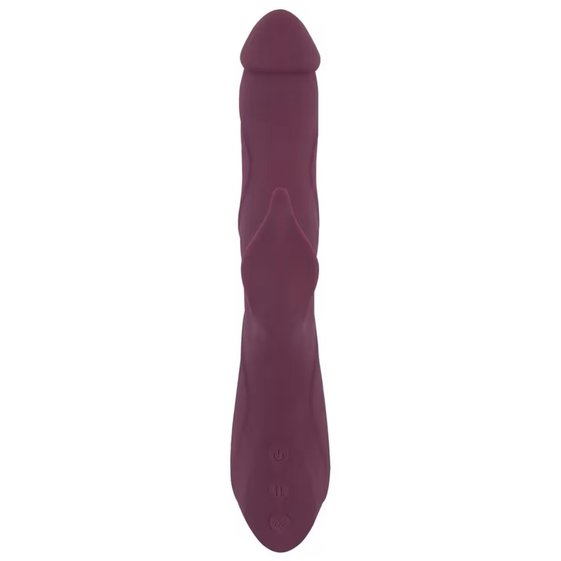 Wibrator typu króliczek JAVIDA-3 z funkcją pchania i rotującymi perełkami, 25-26,3 cm - 4