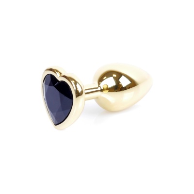 Plug-Jewellery Gold  Heart PLUG- Black - 1