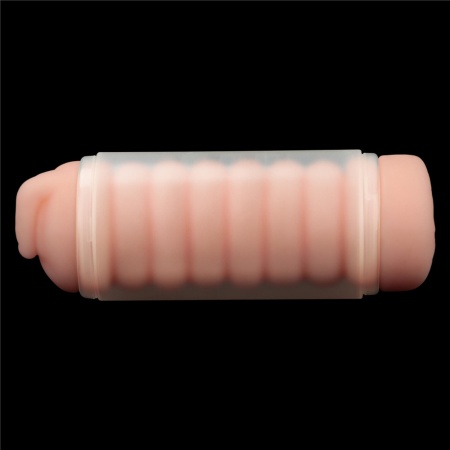 Dwustronny masturbator Virgin-Skin Blowout – pochwa i odbyt 22.3 cm, jasnoróżowy - 2