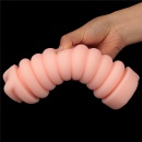 Dwustronny masturbator Virgin-Skin Blowout – pochwa i odbyt 22.3 cm, jasnoróżowy - 7