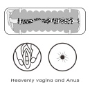 Dwustronny masturbator Virgin-Skin Blowout – pochwa i odbyt 22.3 cm, jasnoróżowy - 10
