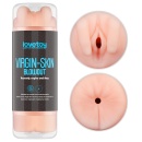 Dwustronny masturbator Virgin-Skin Blowout – pochwa i odbyt 22.3 cm, jasnoróżowy - 13