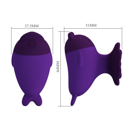 Mini wibrator Dolphin 6,4 cm, silikonowy - 6