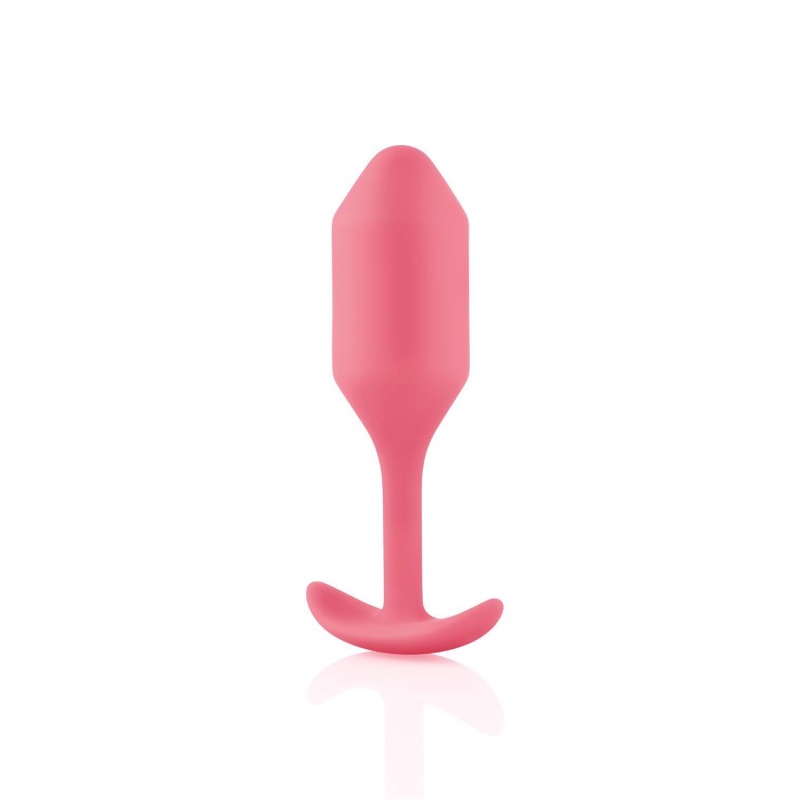 Korek analny Snug Plug 2 Coral - obciążony, 114 g, długość 10,5 cm, średnica 3,1 cm - 3
