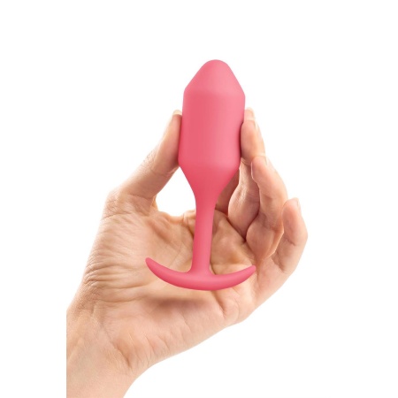 Korek analny Snug Plug 2 Coral - obciążony, 114 g, długość 10,5 cm, średnica 3,1 cm - 4