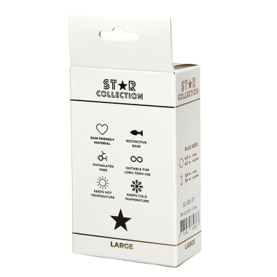 Star Collection - Pink Silicone Anal Plug L - Pink Stone - 1 2