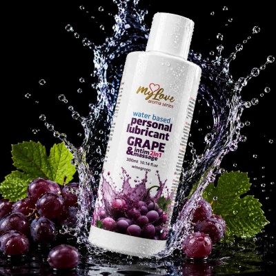 Preparat do masażu i intymny 2w1 Aroma Series Winogrono 300ml - 1 2