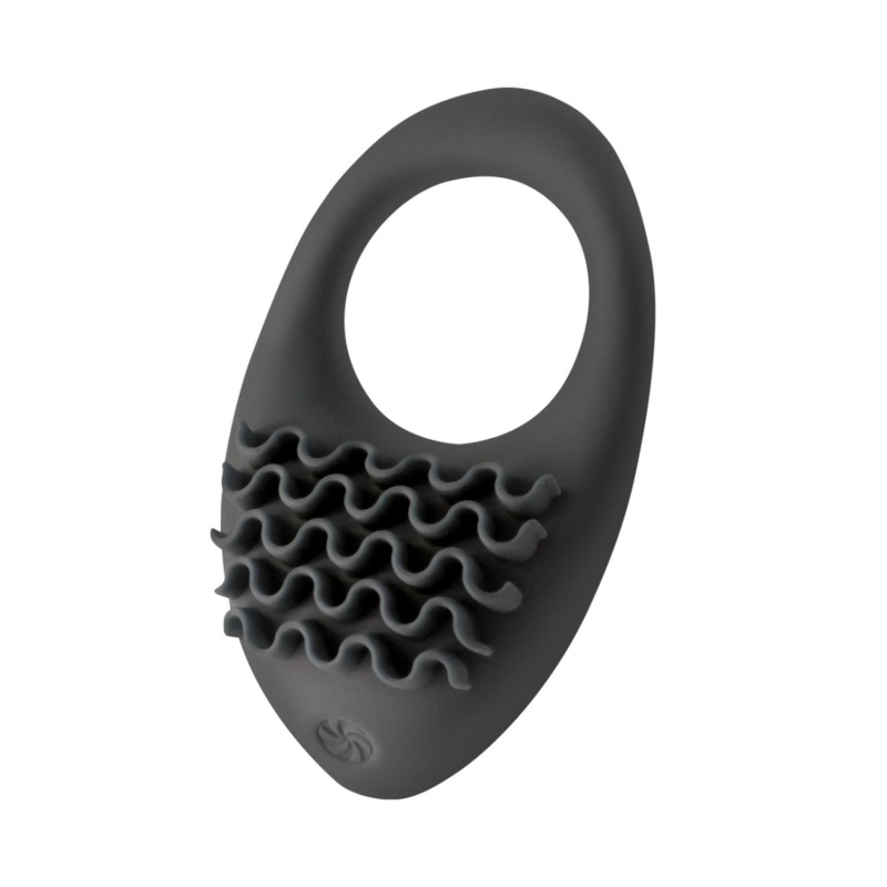 Pierścień erekcyjny z wibracją Stellar Black - silikon, 20 trybów wibracji, IPX7, długość 7,5 cm, średnica 3 cm - 2