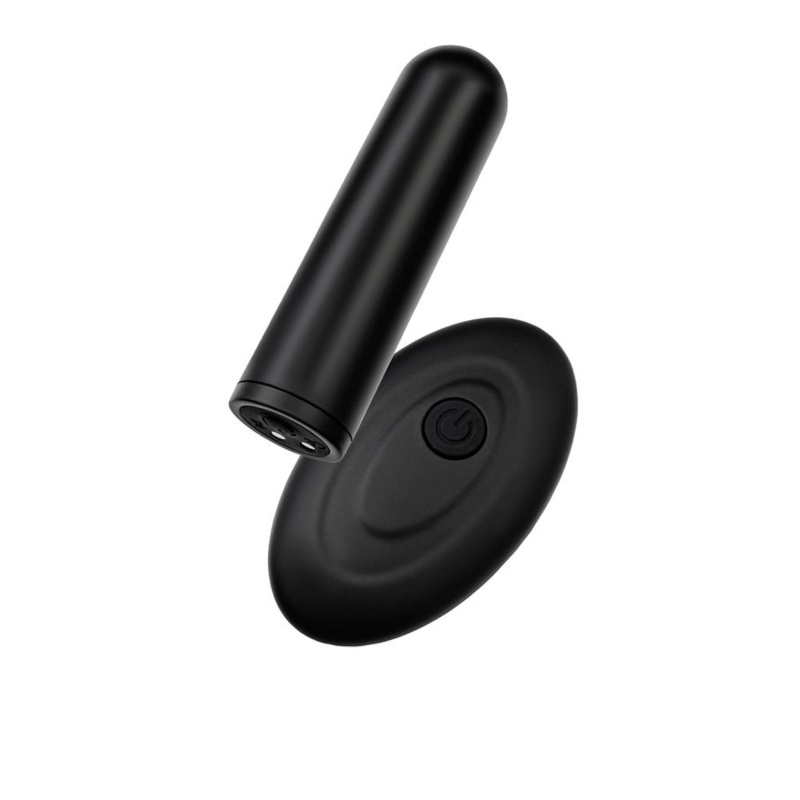 Vibro Bullet z pilotem RealStik CALIBER O2 - 10 trybów wibracji, wkładka do dildo RealStik CALIBER, długość 7 cm - 4
