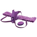 Wibrator Strap-on Ultimate G-Spot Butterfly - 2 niezależne silniki, 10 trybów, długość 10 cm, część wprowadzana 7,5 cm, średnica - 2