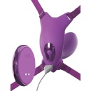 Wibrator Strap-on Ultimate G-Spot Butterfly - 2 niezależne silniki, 10 trybów, długość 10 cm, część wprowadzana 7,5 cm, średnica - 3