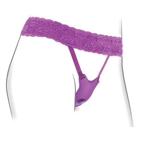 Wibrator Strap-on Ultimate G-Spot Butterfly - 2 niezależne silniki, 10 trybów, długość 10 cm, część wprowadzana 7,5 cm, średnica - 5