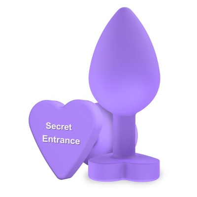 Korek analny Secret Entrance – stożkowy, z sercową podstawą, 10,5 cm - 1 2