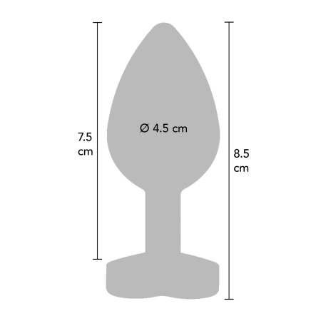 Korek analny Secret Entrance – stożkowy, z sercową podstawą, 10,5 cm - 22