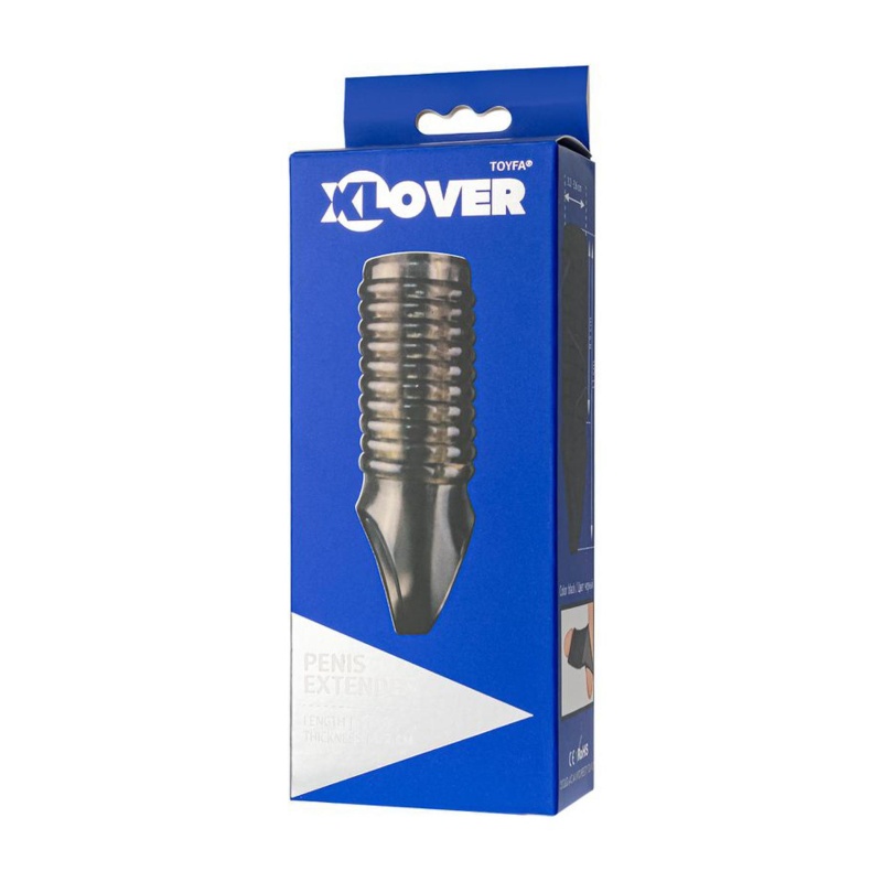 Nakładka na penisa XLover z pierścieniem na jądra, TPE, 11 cm - 4