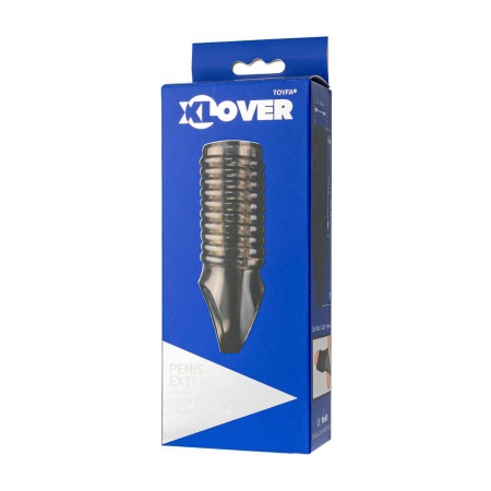 Nakładka na penisa XLover z pierścieniem na jądra, TPE, 11 cm - 4